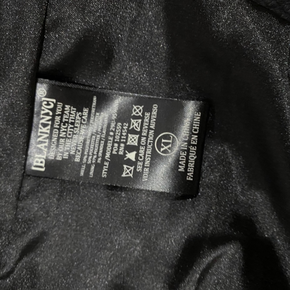 Blank NYC Black Faux Leather Moto Jacket with Gold Hardware - Picture 6 of 10